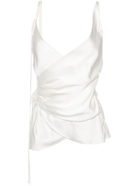 Сатенена блуза Marco Rambaldi бяло