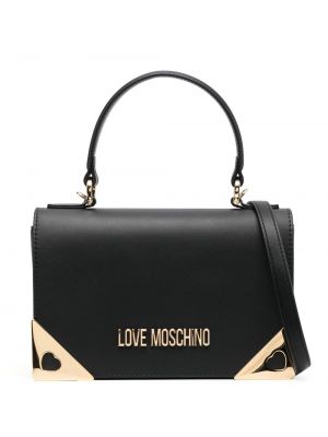 Nahka ostoskassi Love Moschino musta