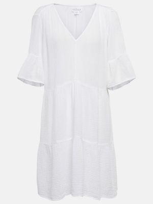 Mini vestido de terciopelo‏‏‎ de gasa de algodón Velvet blanco