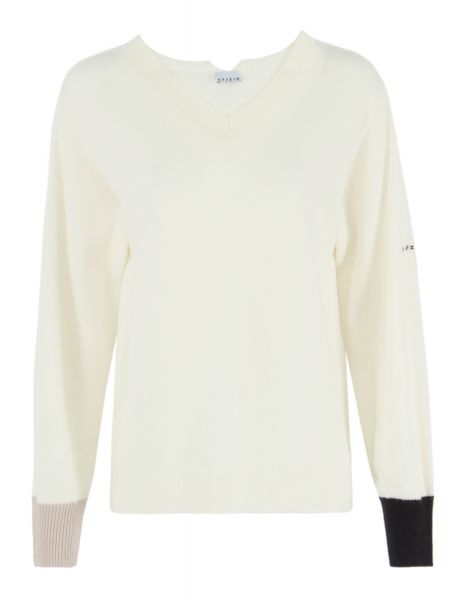 Белый шерстяной свитер Sfizio