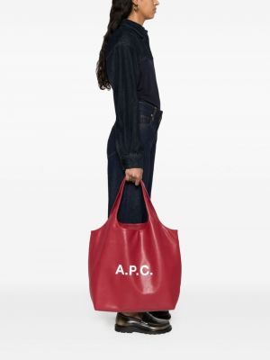 Shopper kabelka A.p.c. červená