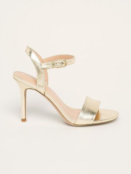 Kožené sandály Lauren Ralph Lauren zlaté