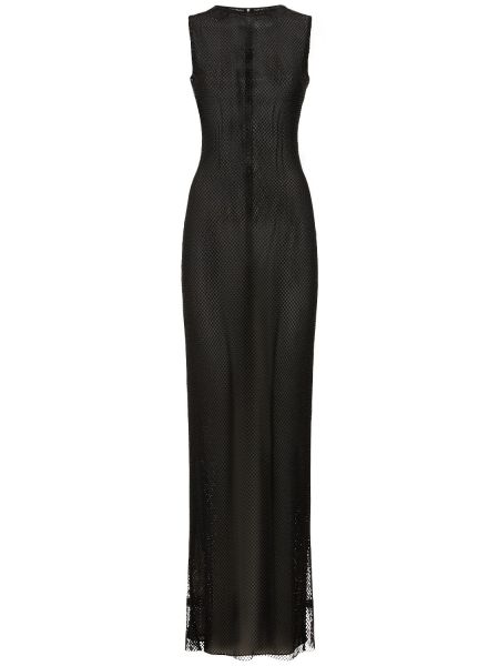 Αμάνικη μάξι φόρεμα με πετραδάκια Mônot μαύρο