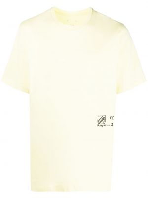 Bombažna majica s potiskom Oamc rumena