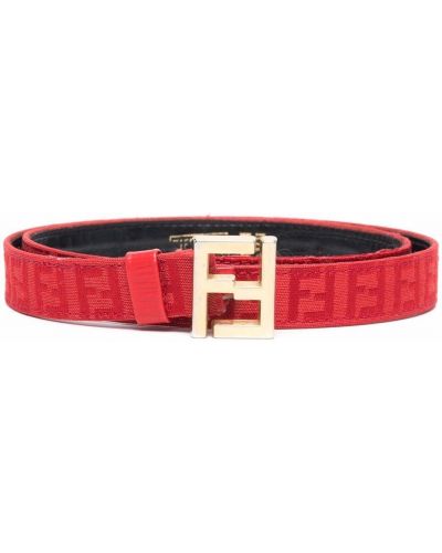 Cinturón con hebilla Fendi Pre-owned rojo