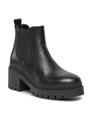 Chelsea boots en cuir Tamaris noir