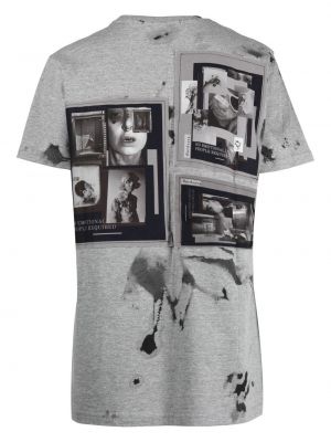 Tričko s potiskem s abstraktním vzorem Barbara Bologna šedé