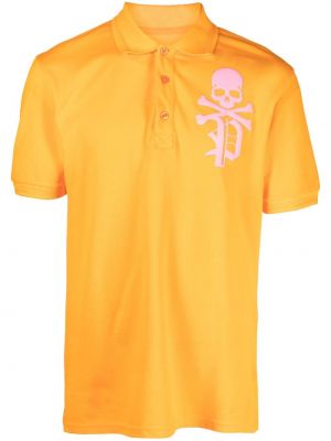 Polo majica s potiskom Philipp Plein oranžna
