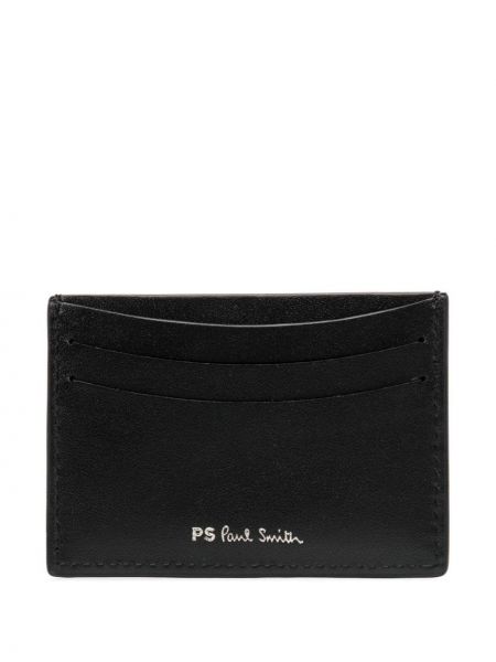Kožená peněženka s potiskem Ps Paul Smith černá