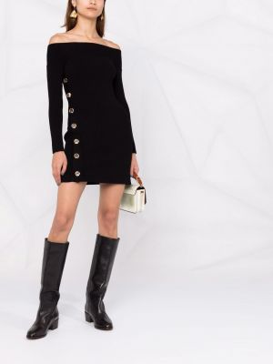 Mini vestido de punto Elisabetta Franchi negro