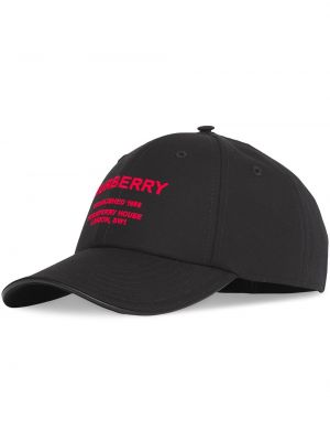 Gorra con bordado Burberry negro