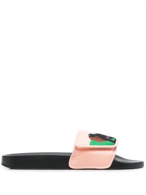 Brodert flip-flops Carne Bollente rosa