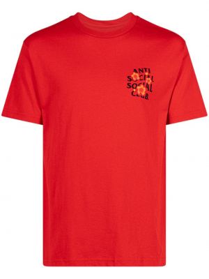 T-shirt Anti Social Social Club rosso