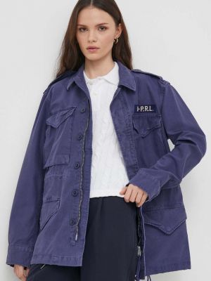 Pamučna jakna Polo Ralph Lauren plava