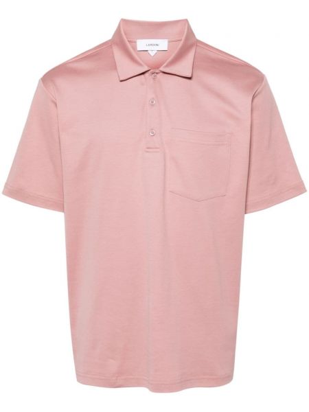 Памучна поло тениска от джърси Lardini розово