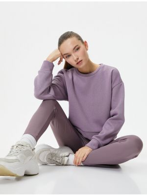 Kokvilnas sportiska stila džemperis ar garām piedurknēm Koton