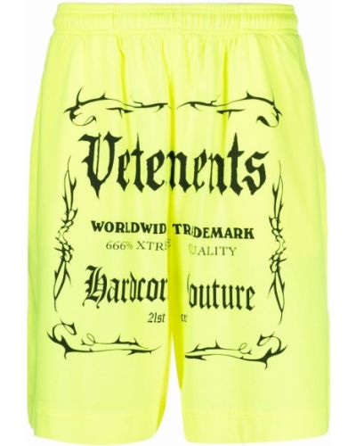 Pantalones cortos deportivos Vetements amarillo