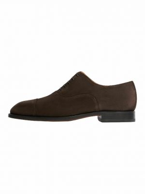 Элегантные замшевые туфли на шнуровке Scarosso коричневые