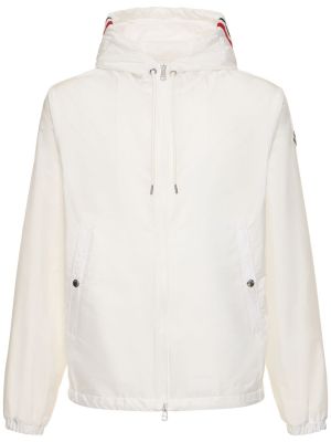 Najlonska jakna s kapuljačom Moncler bijela