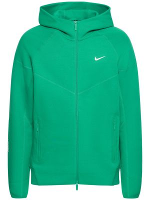 Jopa s kapuco z zadrgo iz flisa Nike zelena
