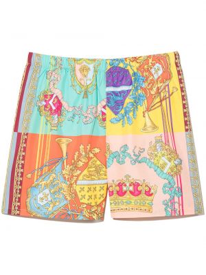 Trykt shorts for jenter Versace Kids gul