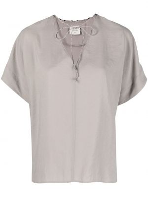 Блуза с v-образно деколте от модал Alysi сиво