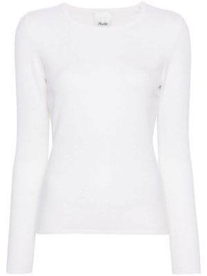 Pull en cachemire col rond Allude blanc