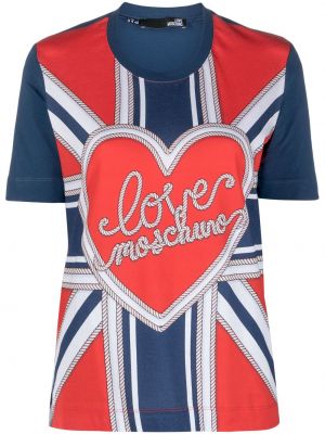 Tričko jersey se srdcovým vzorem Love Moschino