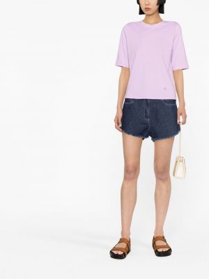 T-shirt en coton avec manches courtes Forte Forte violet