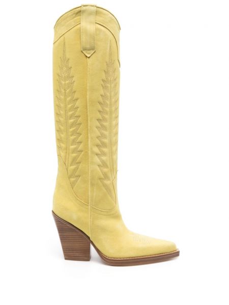 Semišové kotníkové boty Paris Texas žluté