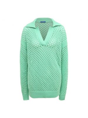 Зеленый хлопковый пуловер Nina Ricci