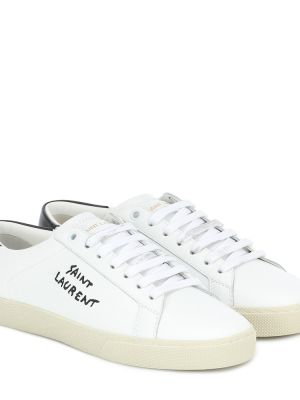 Leder sneaker Saint Laurent weiß