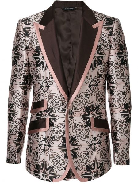 Blazer de tejido jacquard Dolce & Gabbana rosa