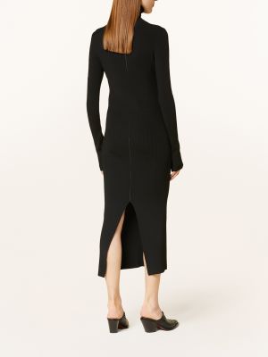 Pletené pletené pouzdrové šaty Marni černé