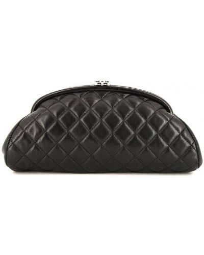 Bolso clutch acolchada Chanel Pre-owned negro