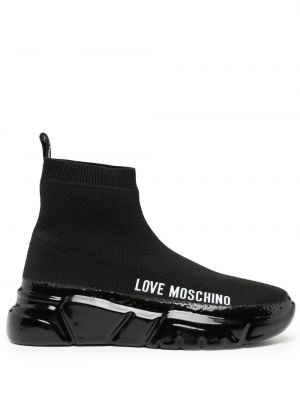 Trykt støvler Love Moschino svart