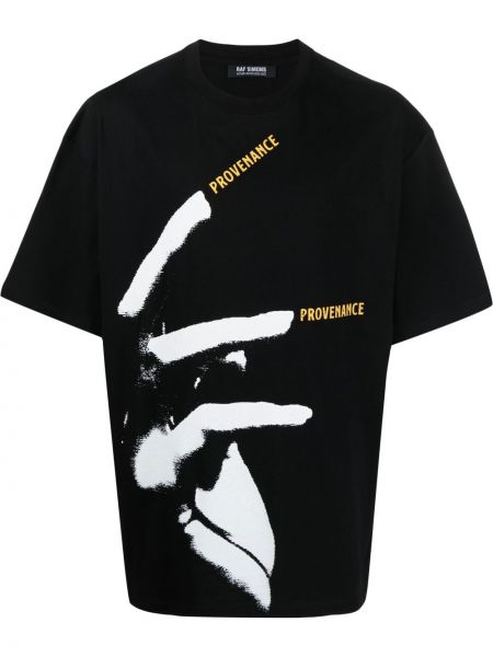 Oversize t-shirt aus baumwoll mit print Raf Simons