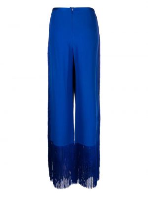 Kalhoty s třásněmi na zip Taller Marmo modré