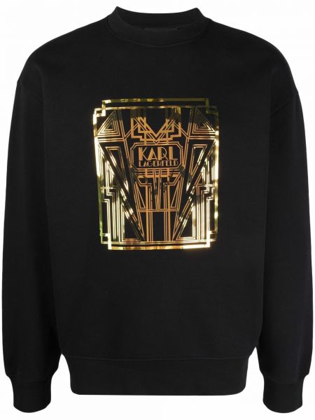 Sudadera con estampado Karl Lagerfeld negro