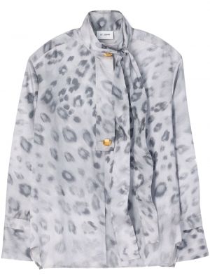 Bluză cu imagine cu model leopard St. John gri
