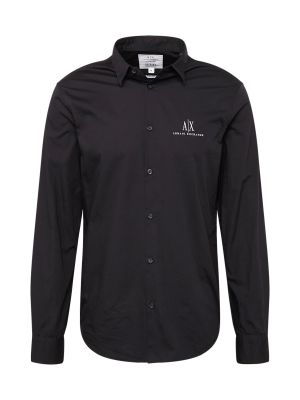 Дълга риза Armani Exchange черно