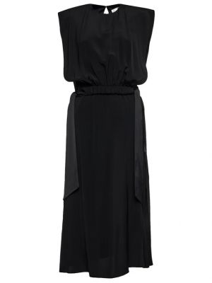 Krepové šaty Victoria Victoria Beckham černé
