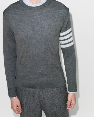 Pull à rayures Thom Browne gris