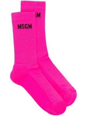 Brodert sokker Msgm rosa