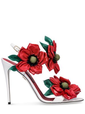 Кожени сандали Dolce & Gabbana бяло