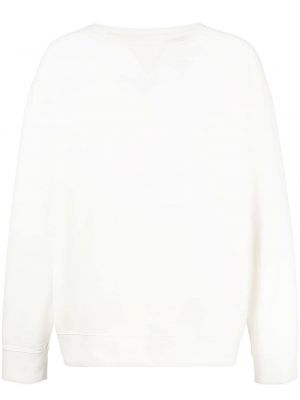 Пуловер с принт Maison Margiela бяло