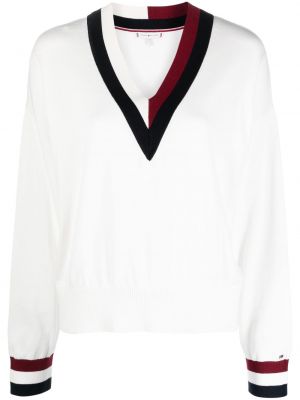 Bavlnený sveter Tommy Hilfiger biela