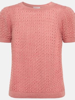 Sweter wełniany z alpaki See By Chloã© różowy