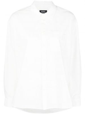 Košeľa s výšivkou A.p.c. biela