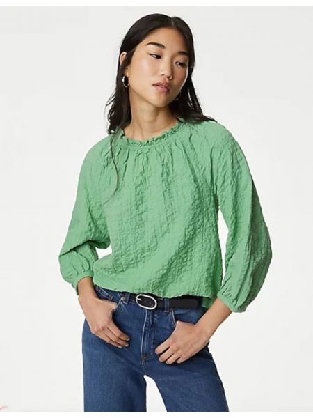 Блузка Marks & Spencer зеленая
